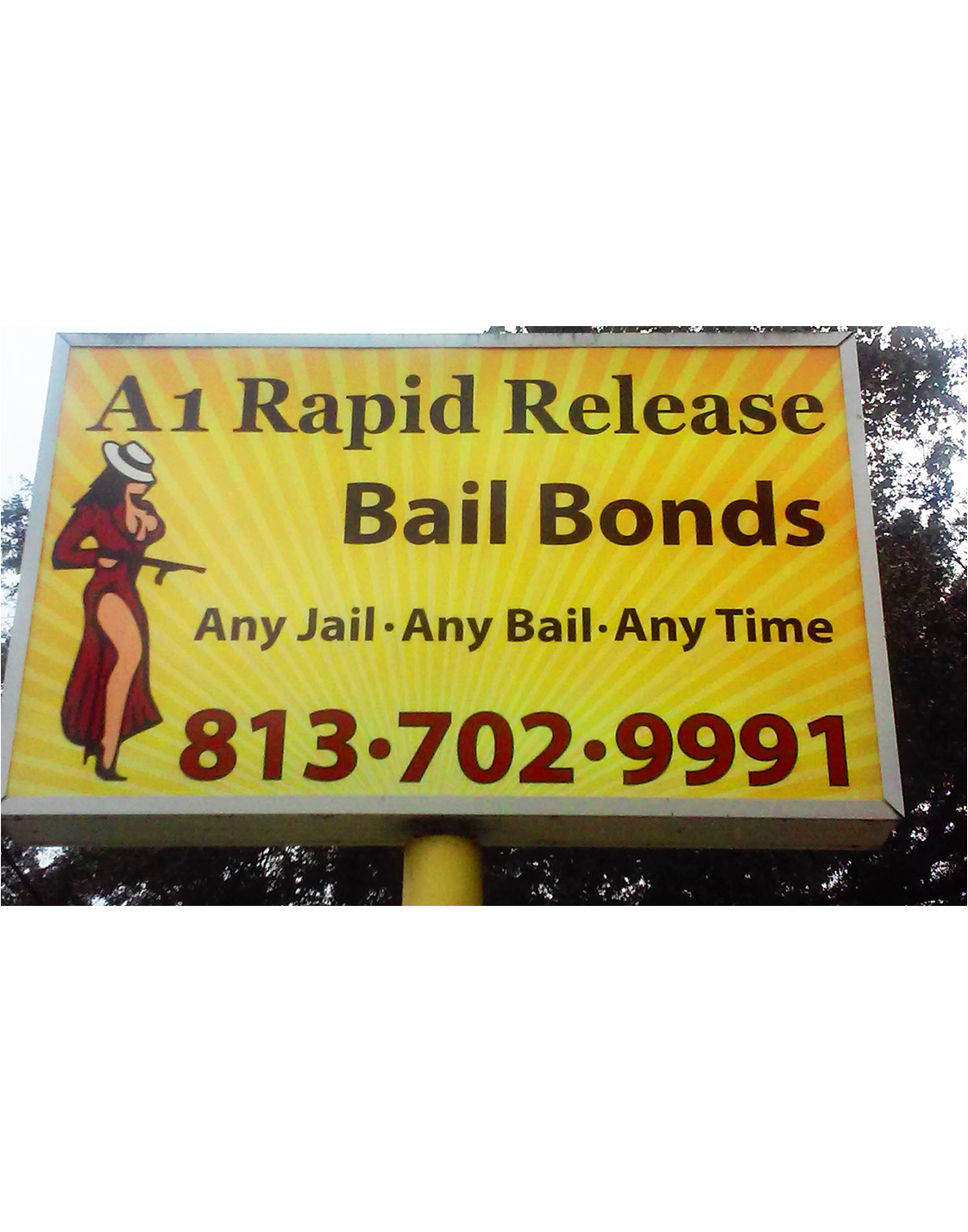 A1 Rapid Release Bail Bonds Art on Billboard