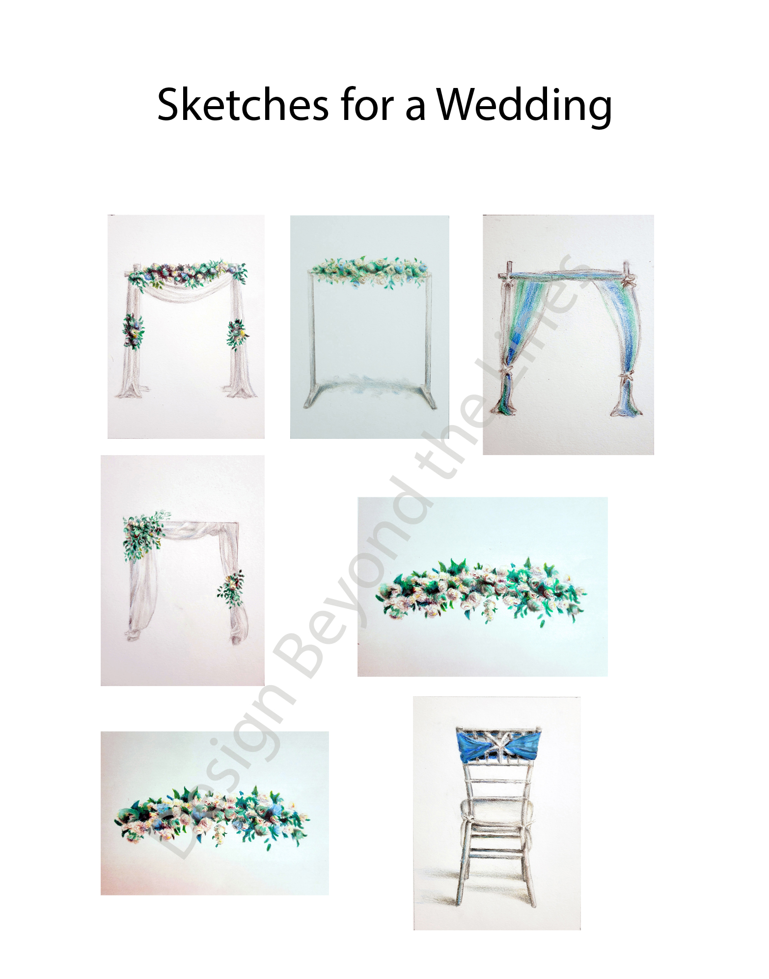 Sketches For A Wedding Digital Painting