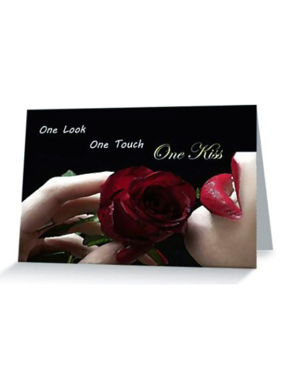 Beautiful One Look One Touch One Kiss Card
