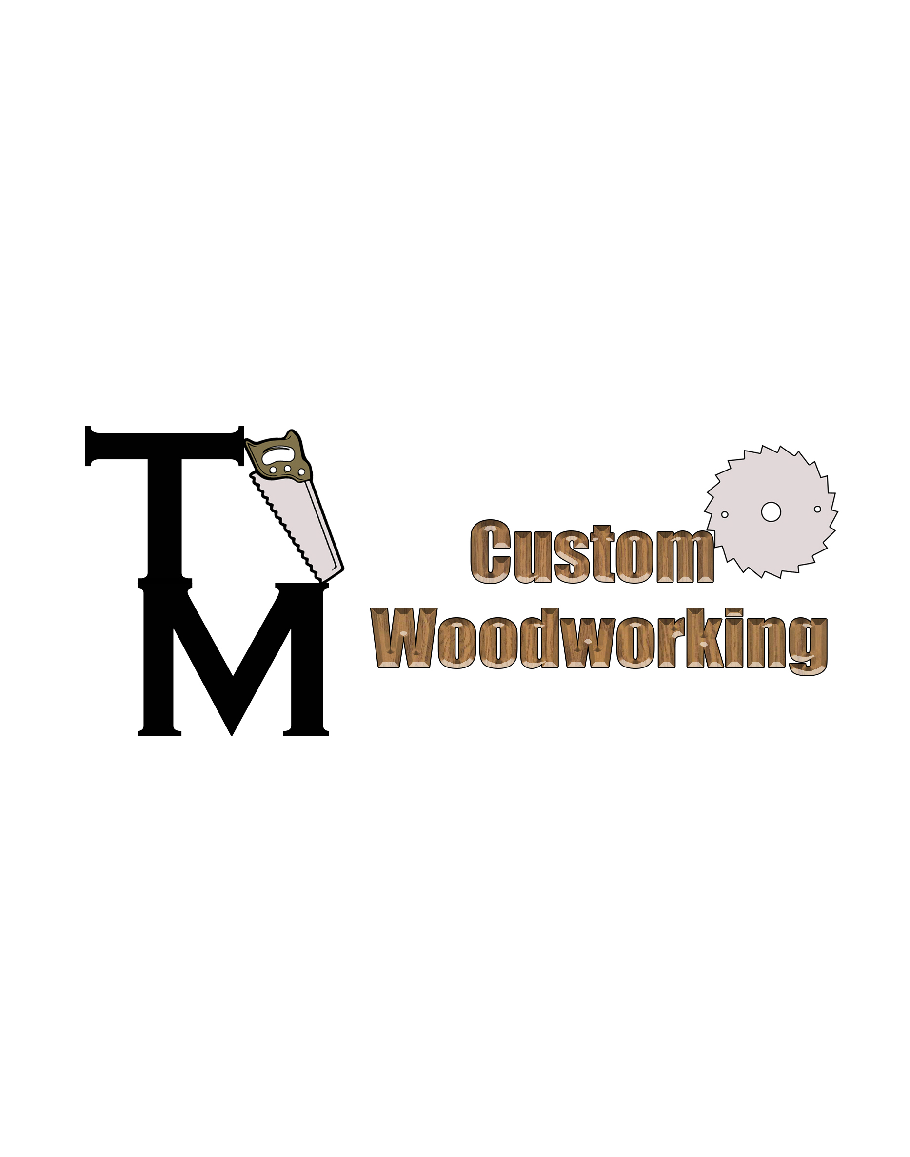 Custom Woodworking Graphic Art Logo Image